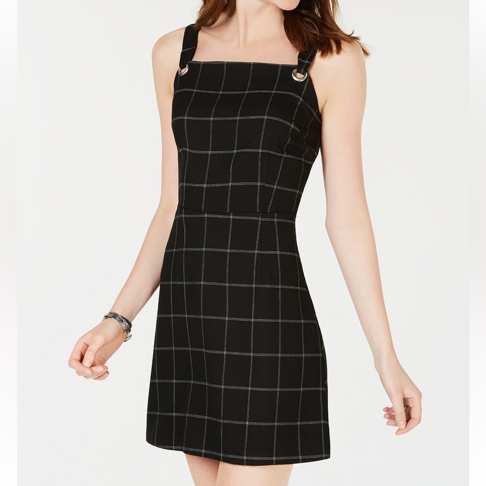 Be Pop | Black Checkered Sleeveless Dress